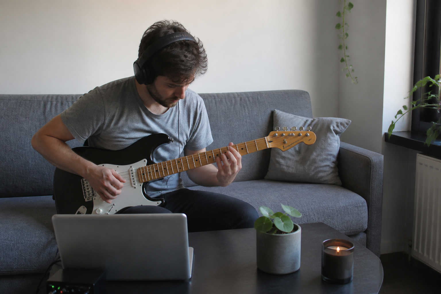 Gitaar soleren op backing tracks